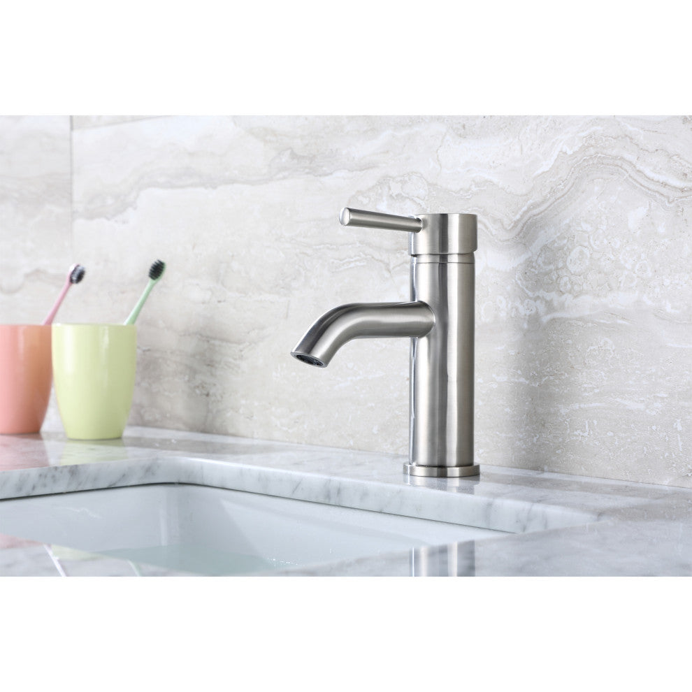 Luxier BSH03-S Single-Handle Bathroom Faucet with Drain, Brushed Nickel