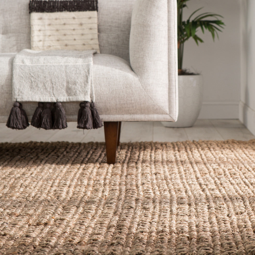 Jaipur Living Achelle Natural Solid Taupe Area Rug, 10'x14'