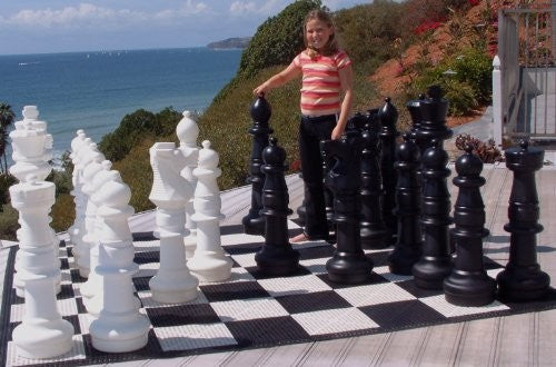 Giant Chess Pieces Complete Set, 37" Tall, White and Black, MegaChess