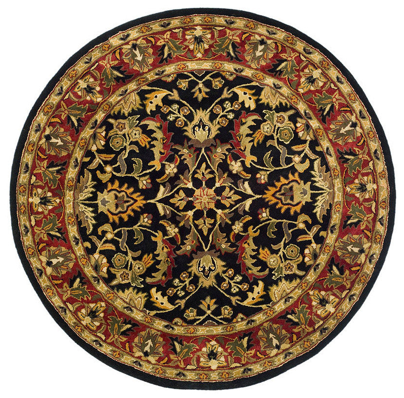 Safavieh Heritage Hg953A Black, Red Area Rug, 6' X 9'