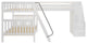Elkhart Full Size Sleeps 4 or More Bunk Beds with Stairs, White