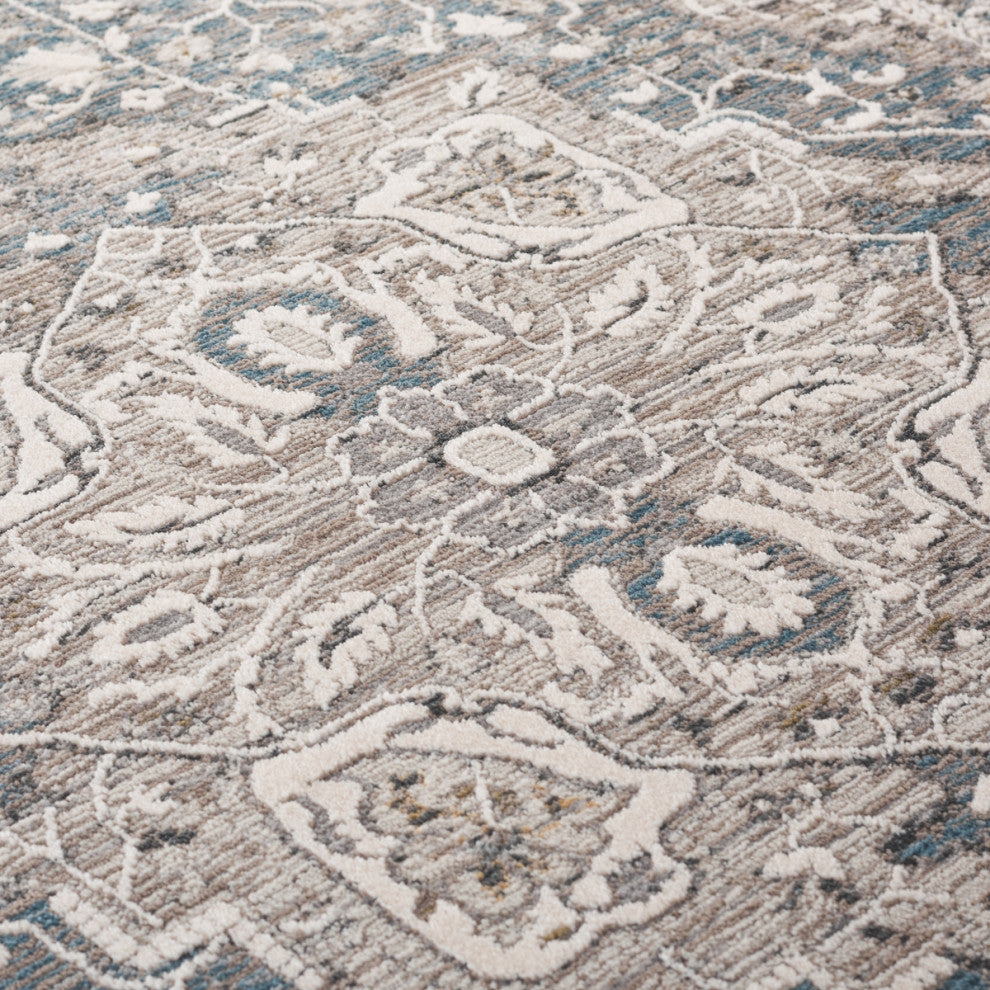 Lauren Ralph Lauren Collection Clover LRL1270 Rug, Blue/Light Grey, 4'x6'