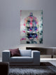"Black Tribal Mask" Print on Brushed Aluminum, 30"x45"