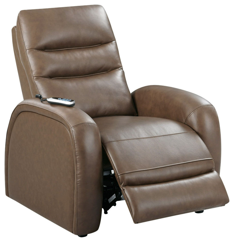 Divani Casa Huslia Modern Brown Leather Zero Gravity Recliner Chair