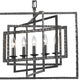Capri 5 Light Raw Steel Chandelier