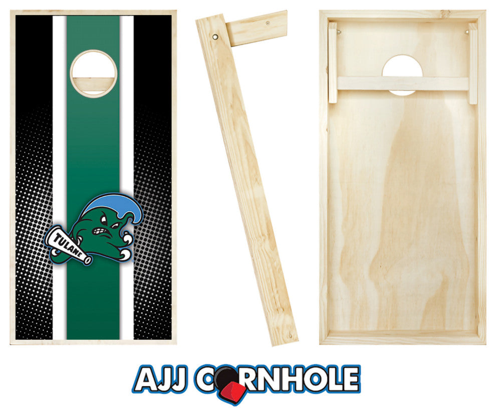 Tulane Striped Cornhole Set
