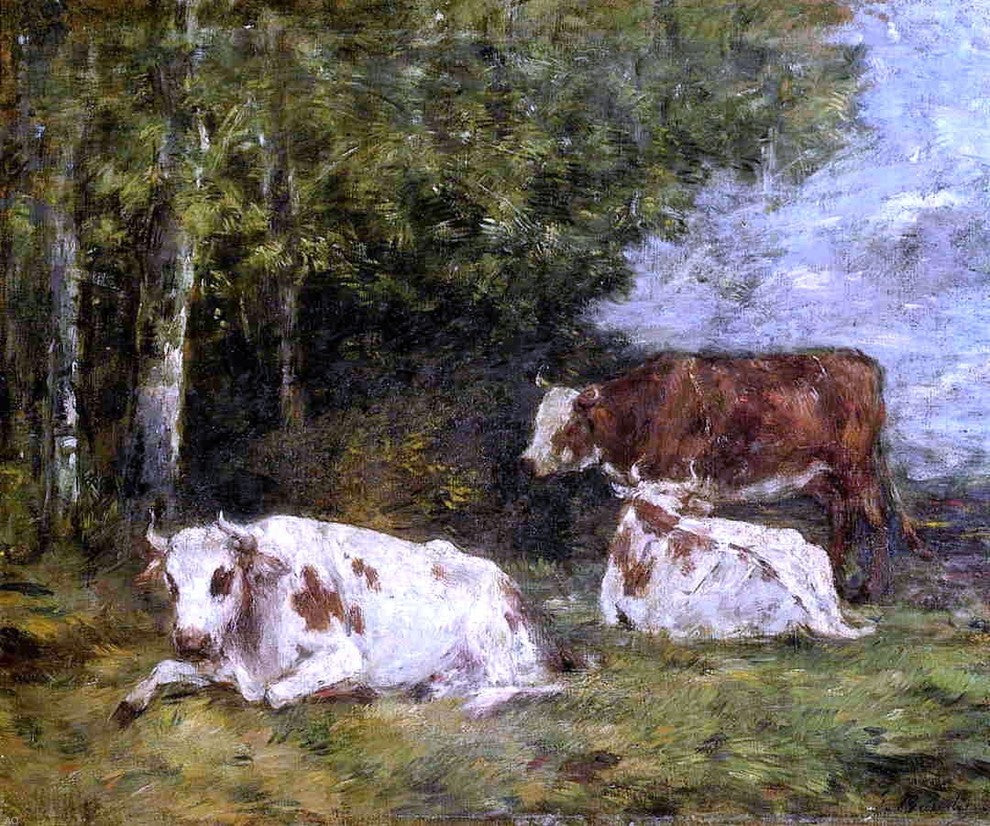 Eugene-Louis Boudin A Norman Pasture - 20" x 25" Premium Canvas Print