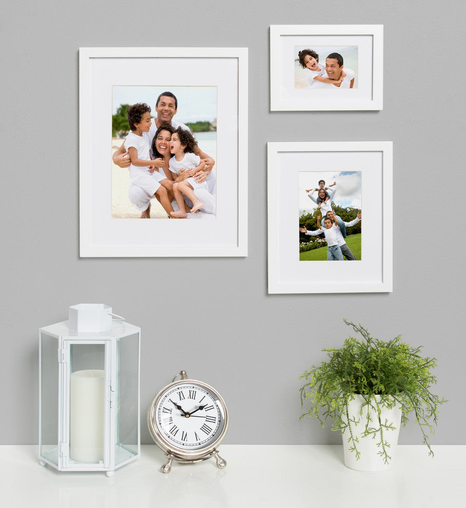 Gallery Wood Picture Frame, Set of 4, White, 11"x14"
