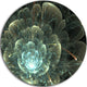Fractal Flower Blue And Gray, Floral Large Disc Metal Wall Art, 11"