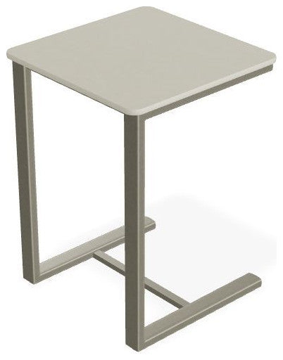 17.5" Square Marine Grade Outdoor End Table, Storm