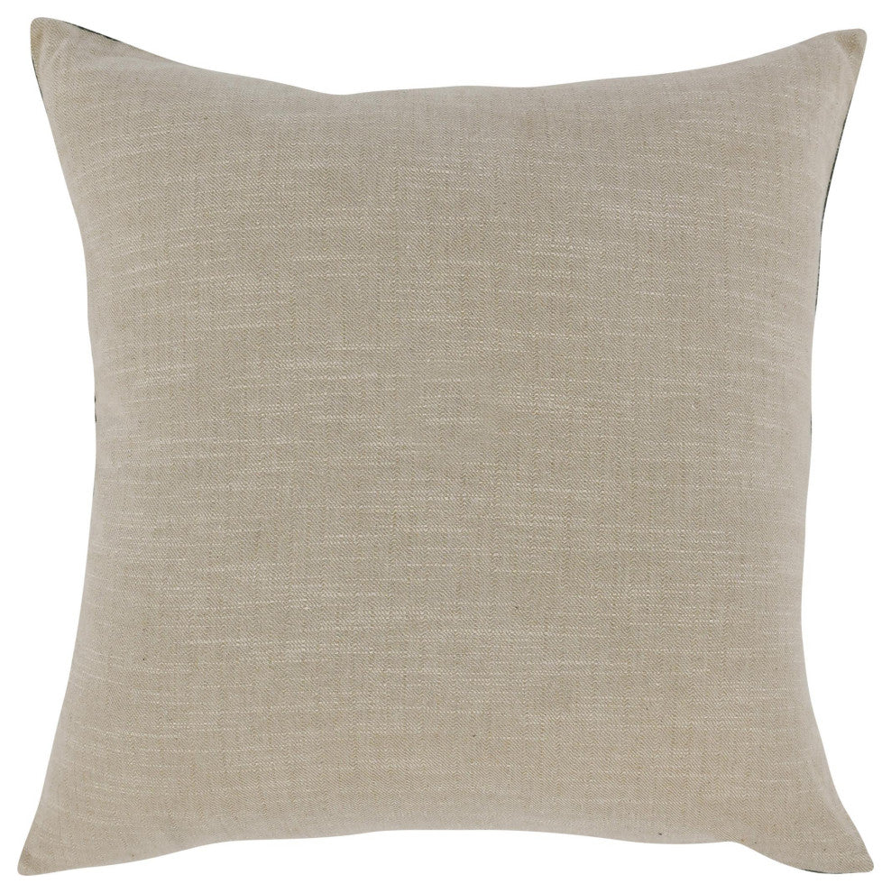 Hannah 100% Cotton 22" Throw Pillow, Green