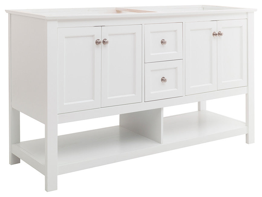 Fresca Manchester 60" White Double Sink Cabinet