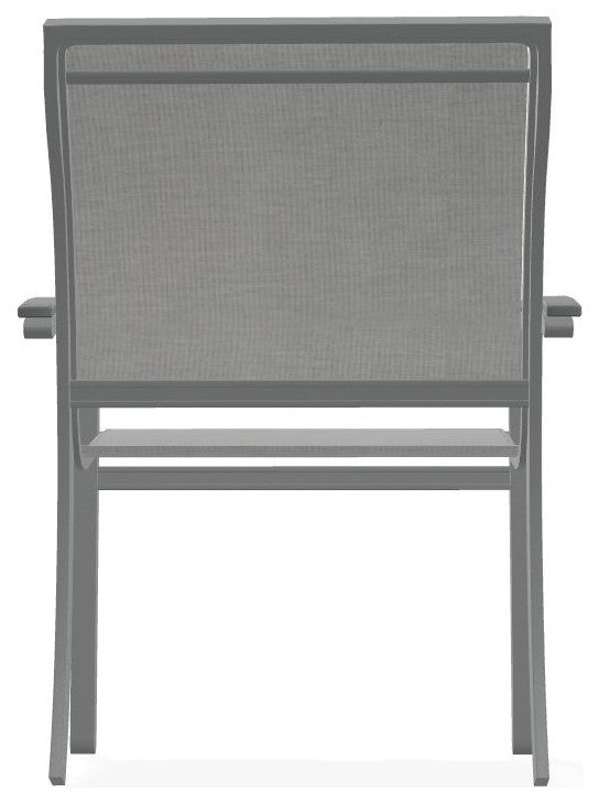 Bazza Sling Stackable Outdoor Dining Chair, Alloy/Graphite