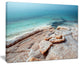 "Dead Sea Beach With Crystallized Salt" Extra Large Seashore Canvas Art, 40"x30"