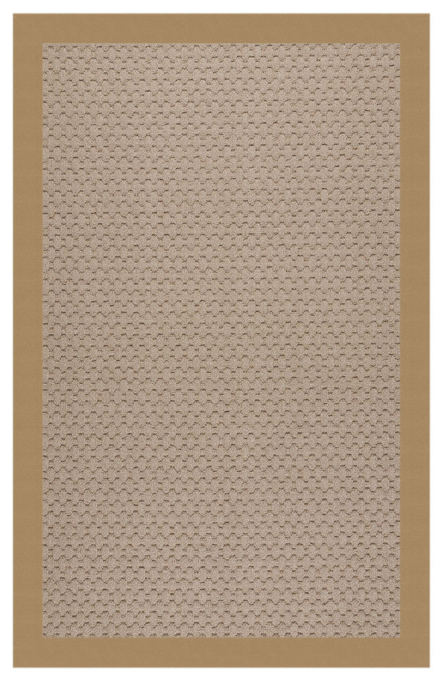 Zoe-Grassy Mountain Machine Tufted Rectangle Rug, Light Gold, 8'x8'