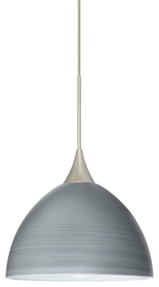 Brella 1 Light Pendant Lighting, Satin Nickel