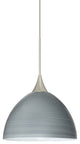Brella 1 Light Pendant Lighting, Satin Nickel