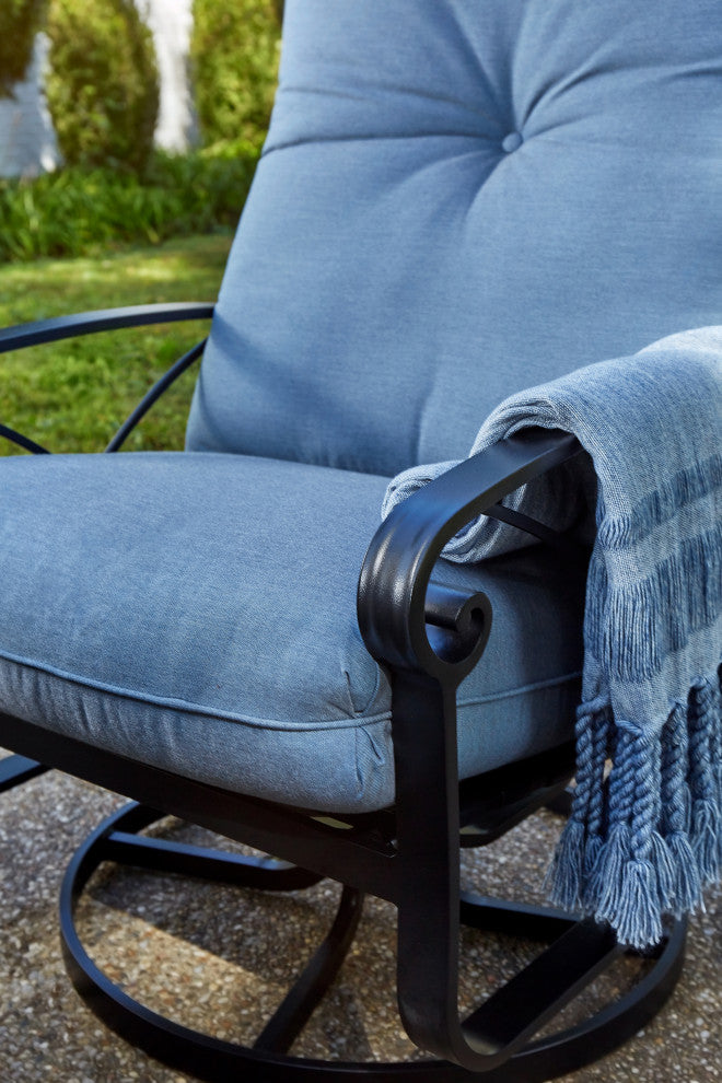 Palazzo Cushion Ultra High Back Swivel Rocker Lounge Chair