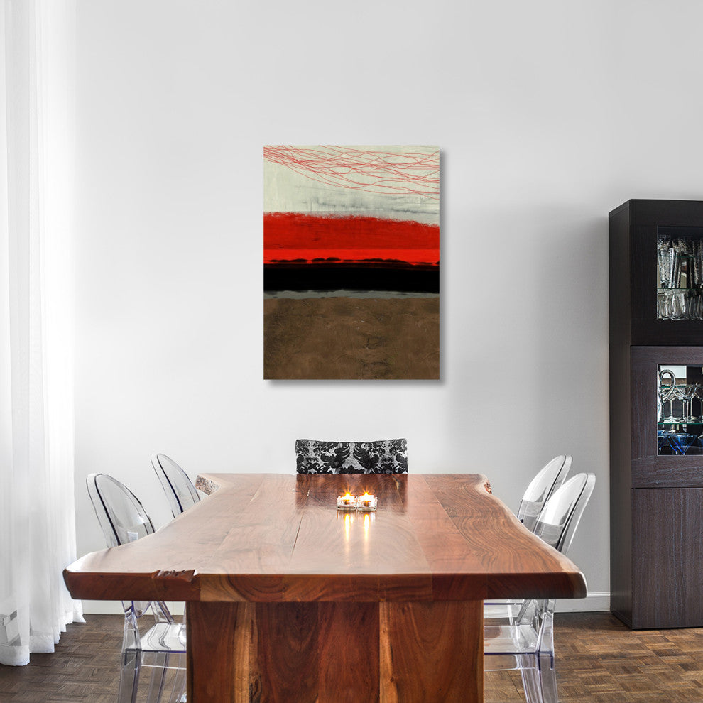 "Abstract Stripe Theme Brown" Fine Art Print