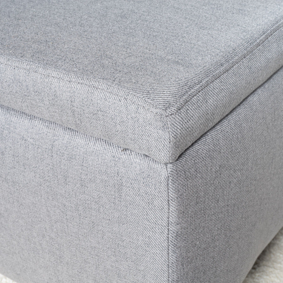 GDF Studio Clor Chic and Modern Storage Ottoman, Oxford Gray
