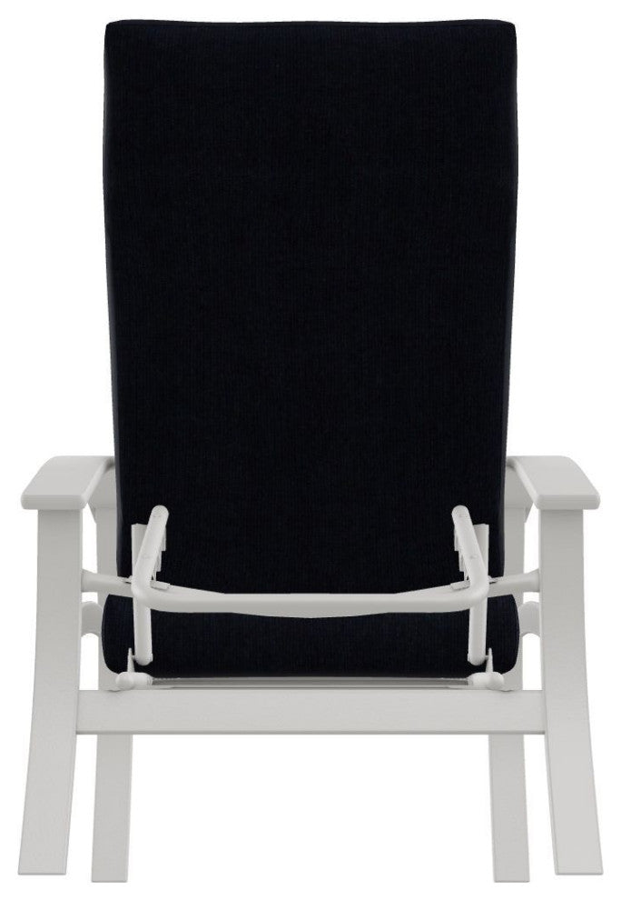 Belle Isle Cushion Outdoor Adjustable Back Chair, Indigo/Snow