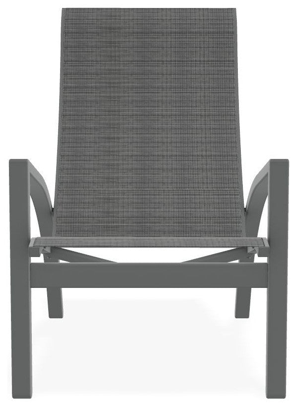 Kendall Sling Stackable Outdoor Lounge Chair, Destiny Steel/Graphite