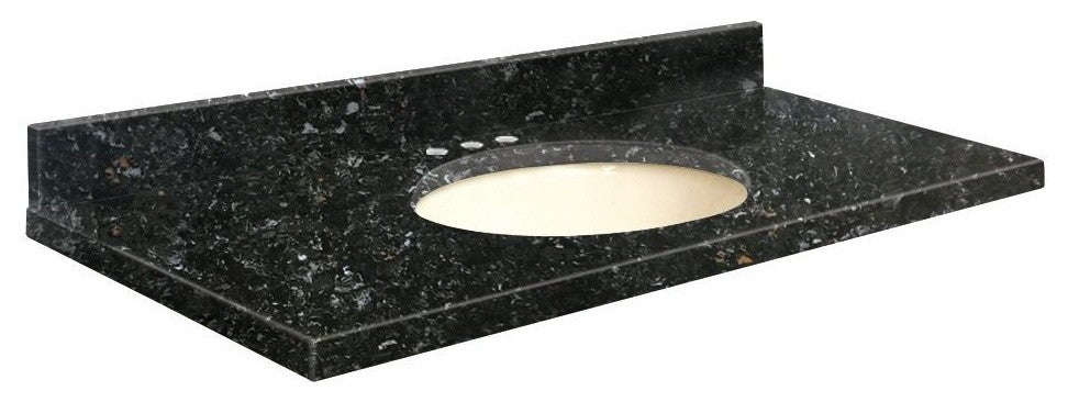 Quartz 49"x22" Vanity Top, Biscuit Bowl, Interlude, 8" Centerset