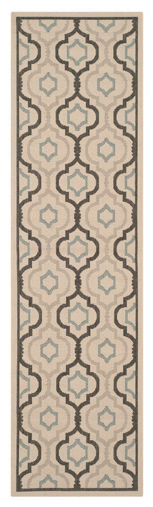 Safavieh Courtyard Cy7938-256A18 Beige, Black Area Rug, 2'3" X 8'0"