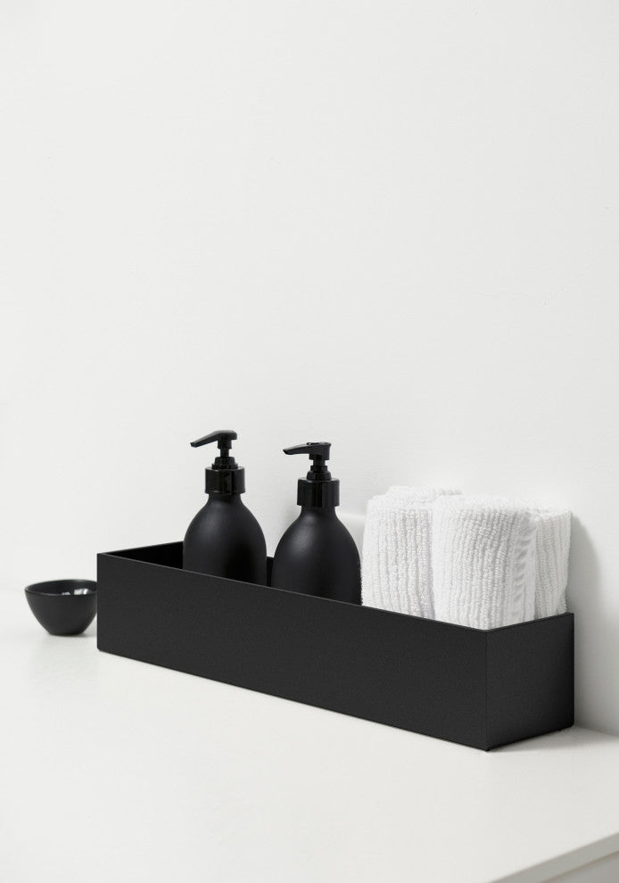 GEO Series Plastic Planter, Black, Short, 1 Pack