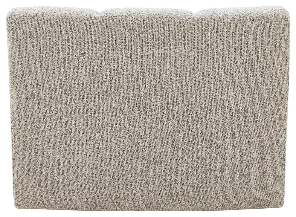 Infinity Boucle Fabric Upholstered Modular Chair, Brown