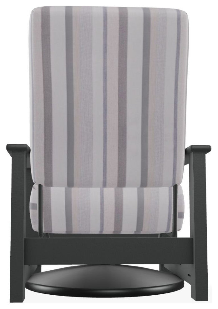 Leeward Deep Seat Outdoor Hidden Swivel Rocker, Sensory Dove/Graphite