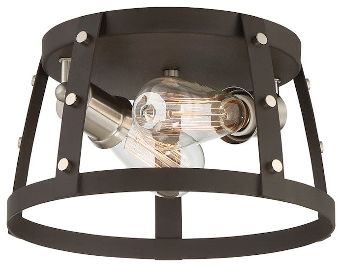Presidio 2-Light Flush Mount, Rustique