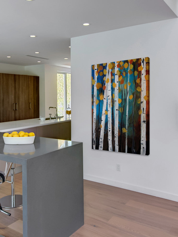 Marmont Hill, "Autumn Trees" by Christine Lindstrom on Wrapped Canvas, 40x60