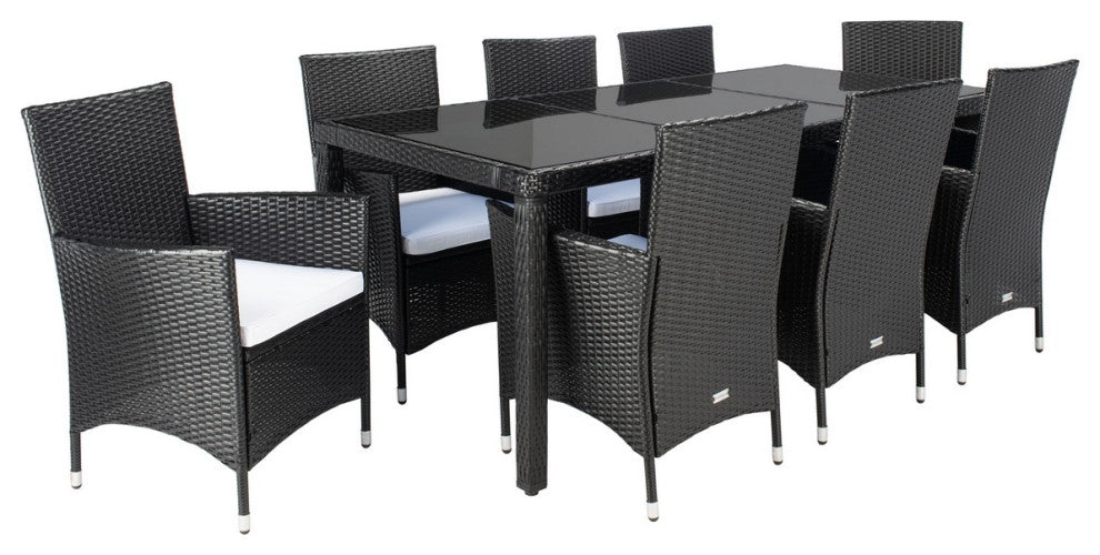 Safavieh Hailee Dining Set, Black / White