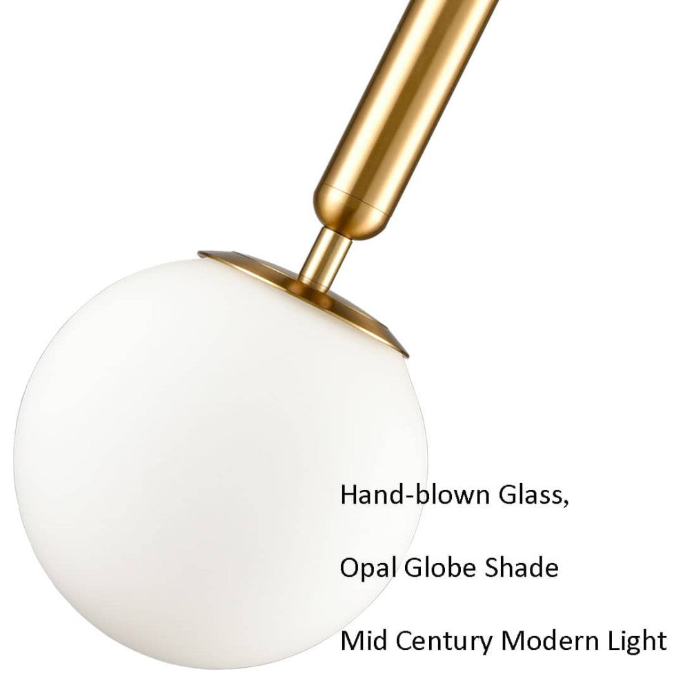 Kitchen Island Gold Globe Pendant Light