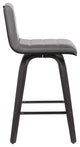 Vienna 26" Counter Height Barstool With Gray Faux Leather