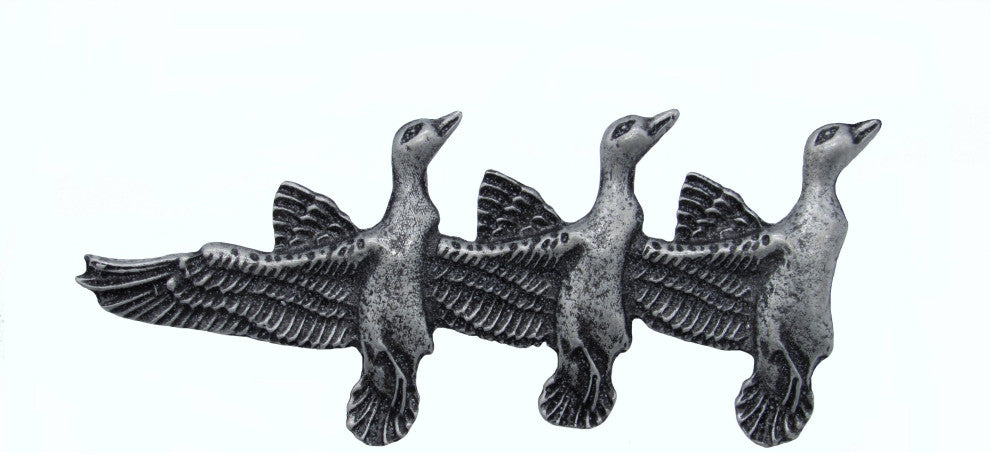 Triple Mallards Cabinet Pull, Pewter