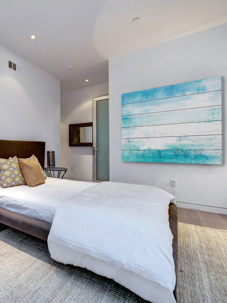 "Relaxation" Painting Print on White Wood, 36"x24"