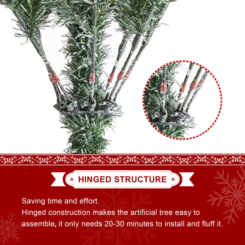 11' Pre-Lit Artificial Christmas Pencil Tree