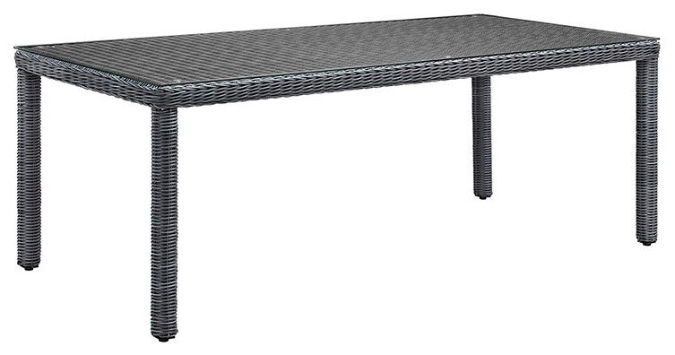 Modway Summon 83" Outdoor Patio Dining Table, Gray