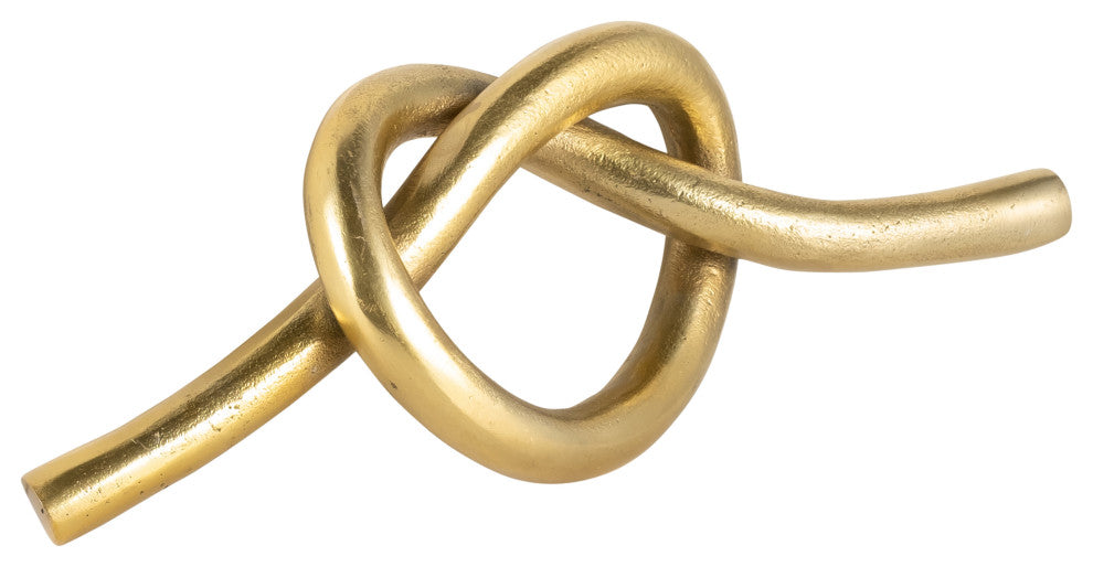 Metal, 12", Single Knot Deco, Gold