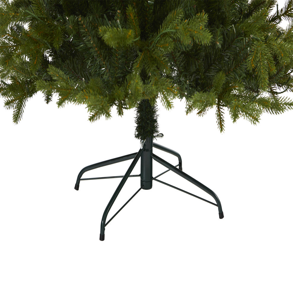 7' Belgium Fir Natural Look Artificial Christmas Tree With 500 Clear LED Lights