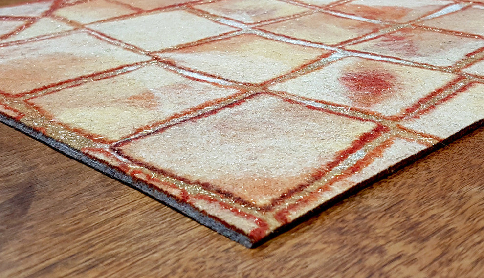 Visions V Arch Tile Indoor/Outdoor Rug Red 5'x8'