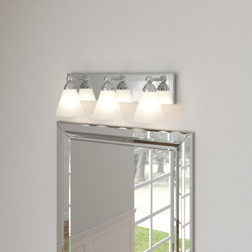 Hudson 3-Light Bath Bar, Chrome
