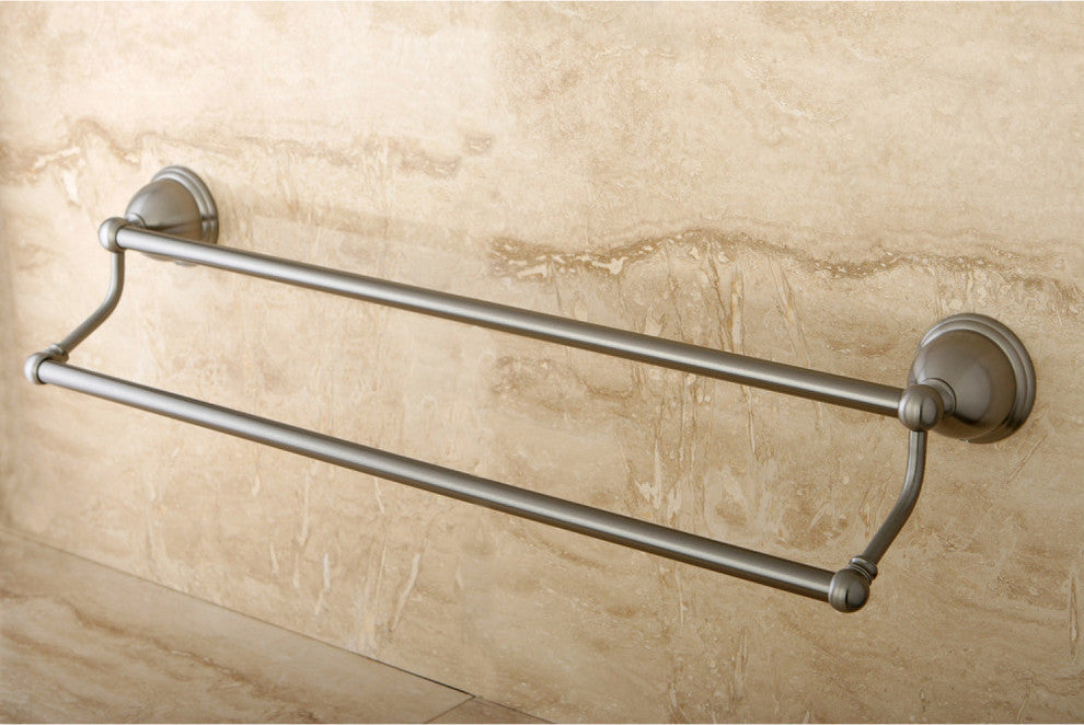 Kingston Brass 24" Dual Towel Bar, Brushed Nickel