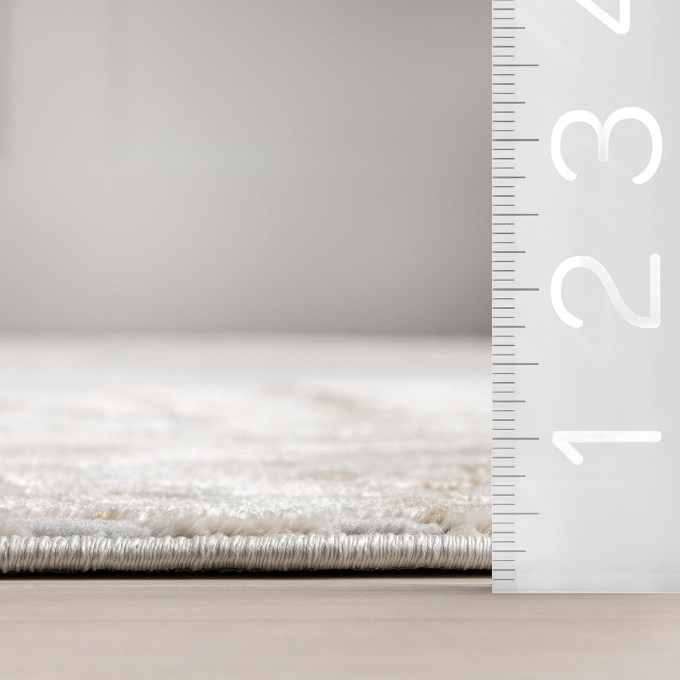 Nuloom Chastin Modern Abstract Area Rug, Beige 6'7"x9'