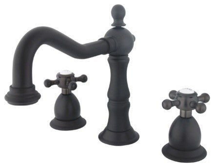 Kingston Brass Widespread Bathroom Faucet With Brass Pop-Up, Oil Rubbed Bronze