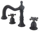 Kingston Brass Widespread Bathroom Faucet With Brass Pop-Up, Oil Rubbed Bronze