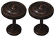 Rope Drapery Medallion Holdback, Mahogany, Set of 2