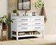 Home Living 48" Single Bathroom Vanity, White With Backsplash